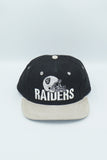Vintage Los Angeles Raiders Helmet Logo Snapback Wool - Suede Brim Rare