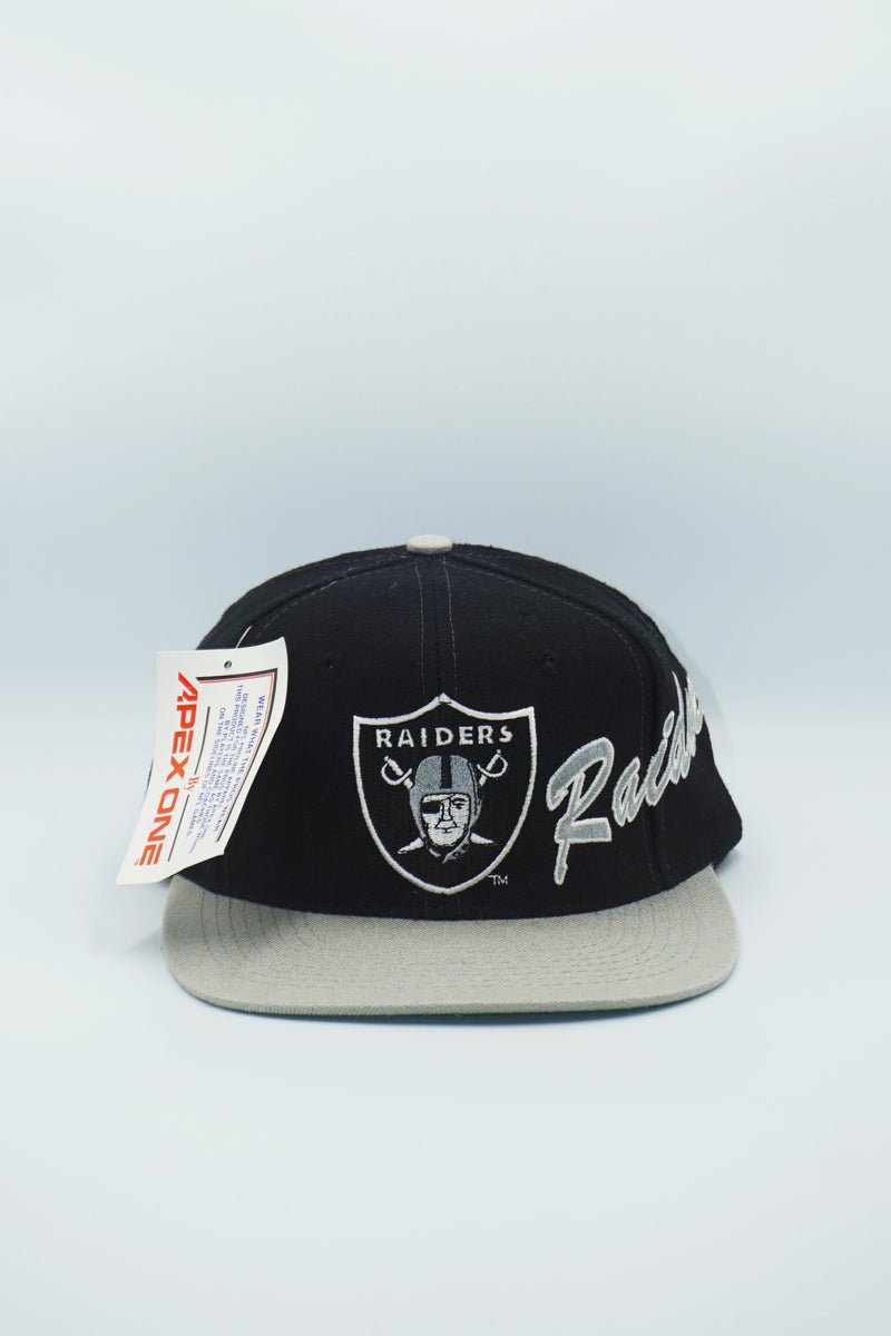 Vintage Oakland Raiders Side Script APEX ONE Black - New With Tag
