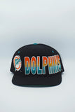 Vintage MIAMI DOLPHINS STARTER Spellout Black Dome -New Without Tag WOOL