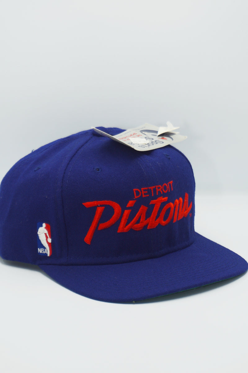 Vintage Detroit Pistons Sports Specialties Mens Wool Script NBA