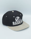 Vintage Los Angeles Raiders Helmet Logo Snapback Wool - Suede Brim Rare