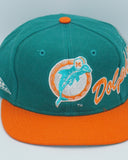 Vintage Miami Dolphins Snapback Side Script Apex One Wool