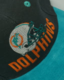 Vintage Miami Dolphins Helmet Logo Snapback Wool - Suede Brim Rare