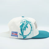 Vintage MIAMI DOLPHINS Pro Line Sports Specialties Pro Laser Line Hat Snapback WOOL