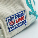 Vintage MIAMI DOLPHINS Pro Line Sports Specialties Pro Laser Line Hat Snapback WOOL