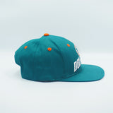 Vintage Miami Dolphins Logo Athletic Snapback Teal Hat NFL Football WOOL New Without Tag