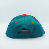 Vintage Miami Dolphins Logo Athletic Snapback Teal Hat NFL Football WOOL New Without Tag