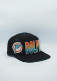 Vintage MIAMI DOLPHINS STARTER Spellout Black Dome -New Without Tag WOOL