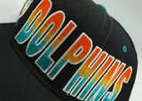 Vintage MIAMI DOLPHINS STARTER Spellout Black Dome -New Without Tag WOOL