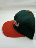 Vintage Miami Hurrianes Sports Specialties Script Wool Snapback Hat NCAA 90s