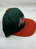 Vintage Miami Hurrianes Sports Specialties Script Wool Snapback Hat NCAA 90s