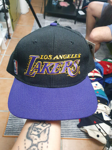 Vintage 90s Sports Specialties NBA Los Angeles Lakers Script Wool Snapback Hat