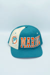 Vintage Miami Dolphins Starter Tripower Snapback Side MARINO Wool