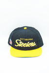 Vintage Sports Specialties Youngan Pittsburg Steelers WOOL Script Snapback Hat