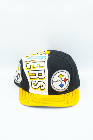 Vintage Pittsburgh Steelers Hat By Drew Pearson Snapback Big Block Letters WOOL NWT