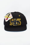 Vintage New Orleans Saints #1 Apparel Black  New With Tag Gold Stitch