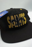 Vintage New Orleans Saints #1 Apparel Black  New With Tag Gold Stitch