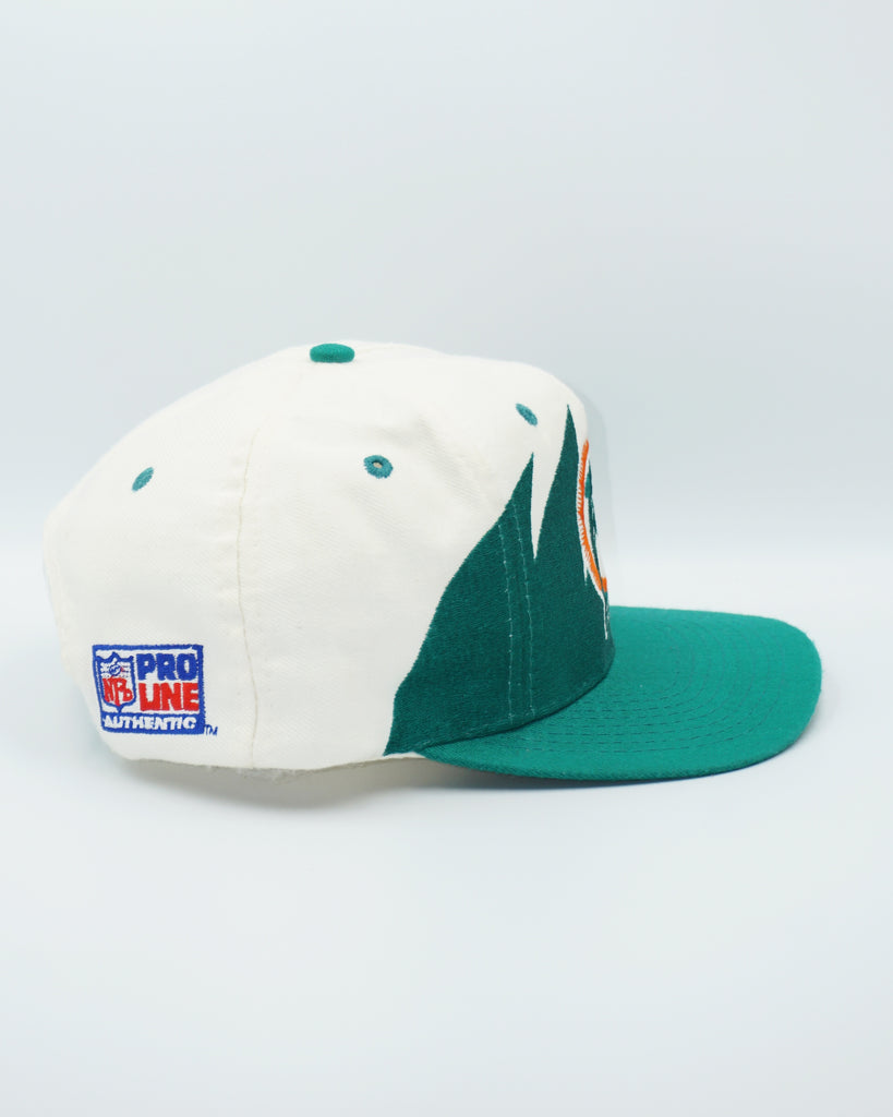 Vintage Miami Dolphins Hat 90s Shark Tooth Logo Athletic Snapback