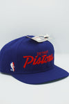 Vintage Detroit Pistons Sports Specialties Single Line Script New With Tag WOOL