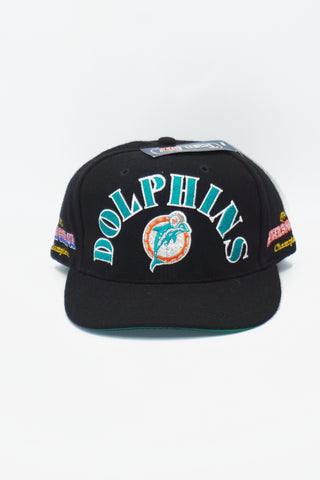 Vintage Miami Dolphins ANNCO Champion Hat Blackdome New With Tag WOOL