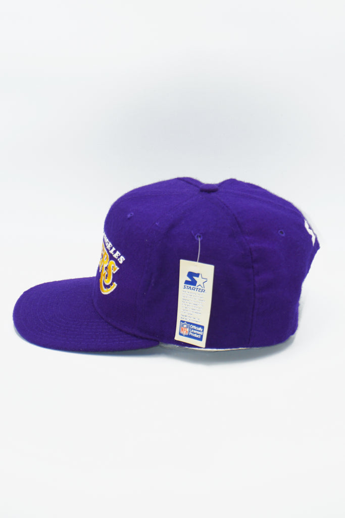 Vintage Los Angeles Lakers Starter Motion Script Snapback Wool Hat