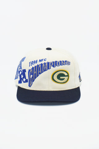 Vintage Green Bay Packers Sports Specialties 1996 NFC Championship Shadow Hat WOOL