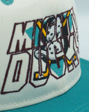 Vintage RARE ANAHEIM MIGHTY DUCKS  #1 APPAREL 90s NHL ADJUSTABLE SNAPBACK CAP HAT