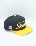 Vintage Sports Specialties Youngan Pittsburg Steelers WOOL Script Snapback Hat