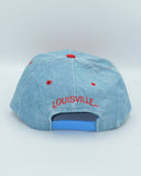 Vintage Louisville Cardinals Denim Snapback Hat By All Pro NCAA Sports