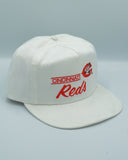 Vintage Cincinatti Red Split Bar Snapback Hat By Annco MLB