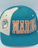Vintage Miami Dolphins Starter Tripower Snapback Side MARINO Wool