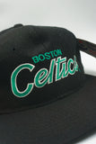 Vintage Boston Celtics Script Sports Specialties Black Dome New With Tag WOOL