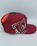 Vintage Texas A&M Aggies Snapback Hat Twins Enterprises Block NWT