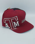 Vintage Texas A&M Aggies Snapback Hat Twins Enterprises Block NWT