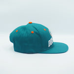 Vintage Miami Dolphins Logo Athletic Snapback Teal Hat NFL Football WOOL New Without Tag