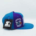 Vintage STARTER Charlotte Hornets Knockout 11 Tri Power SnapBack Hat NEW WITH TAG WOOL