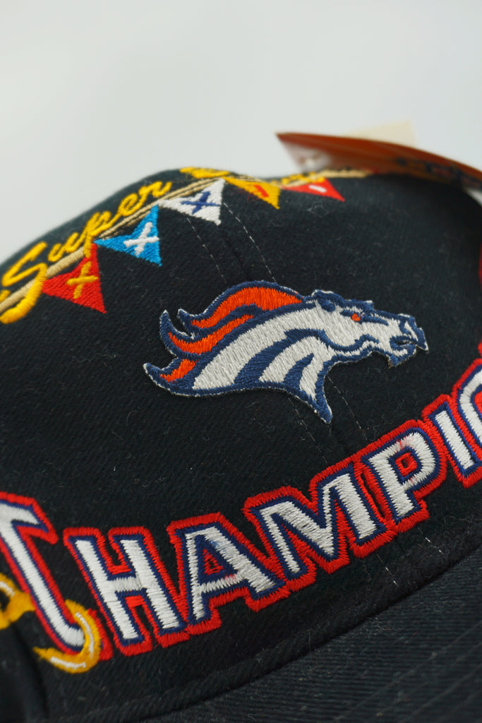 Vintage Denver Broncos Strapback Hat Super Bowl XXXII Champions