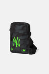 New York Yankees Neon Logo Black Camo Side Bag