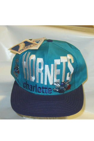 Vintage Charlotte Hornets Snapback by Logo 7 Block Letters New With Tag